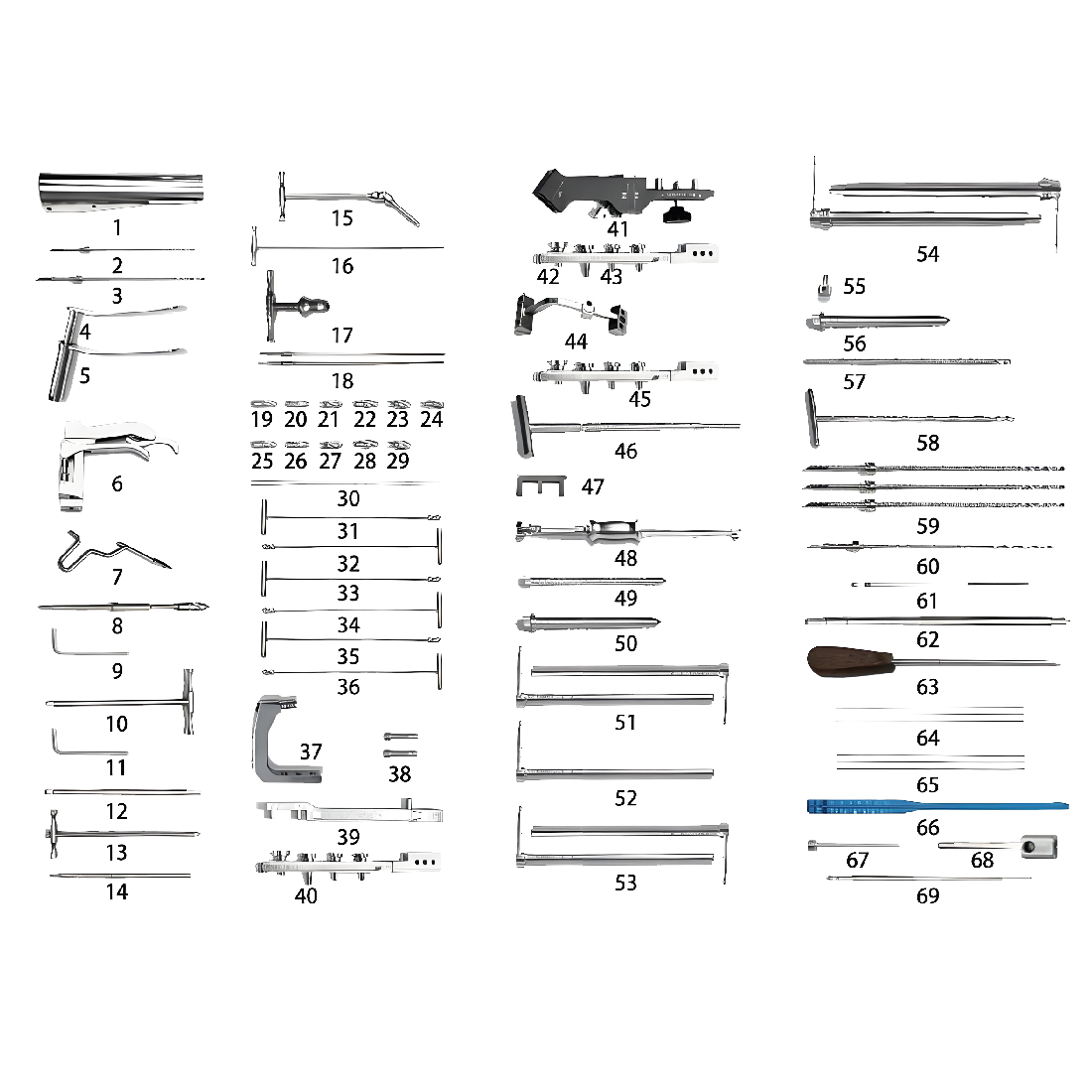 Tibial birbirine kenetlenen tırnak için aletler (ⅲ)